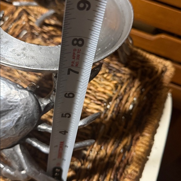 Pottery Barn Silver Crab 🦀 Beverage Dispenser Stand - Picture 7 of 7